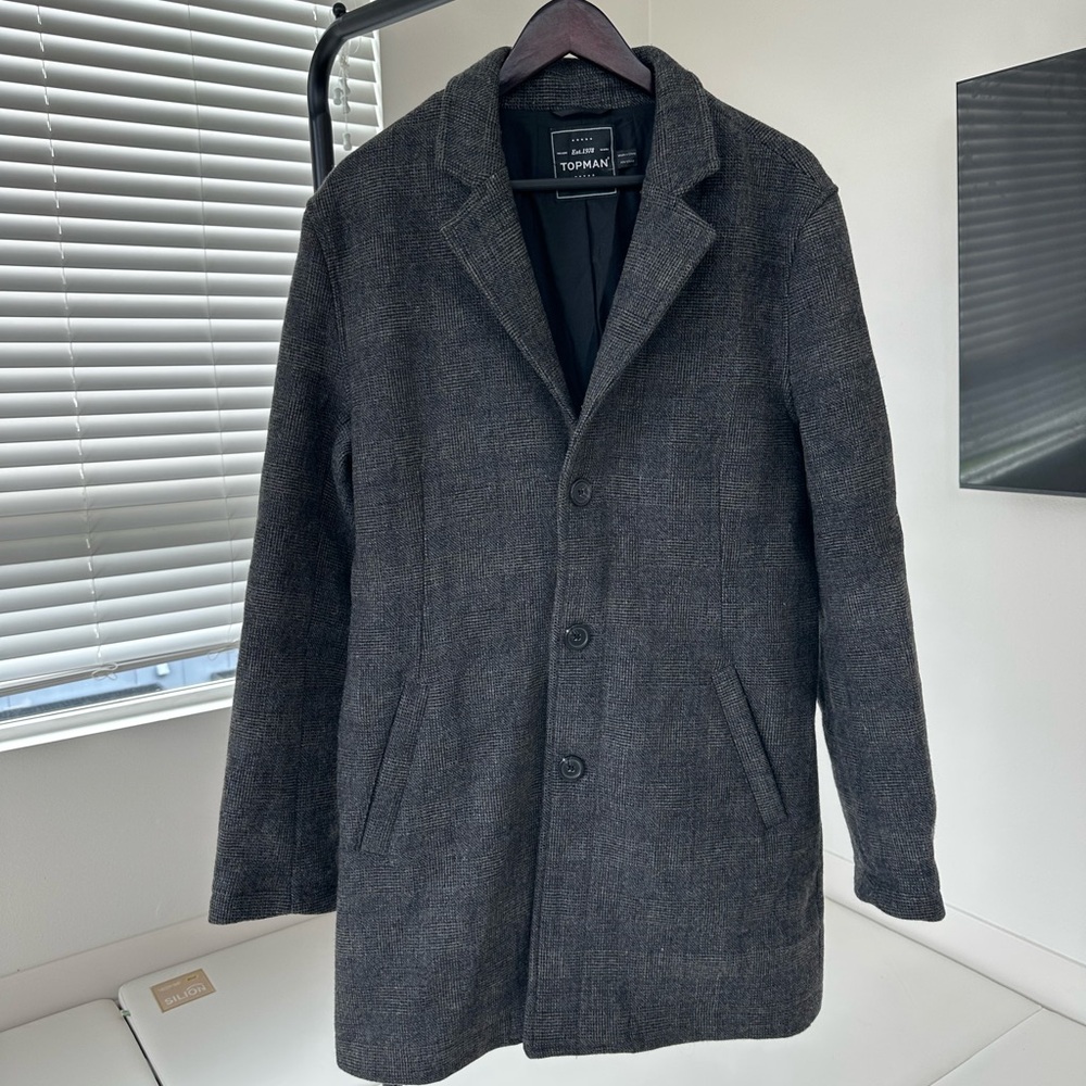 Topman Gray Men's Coat (medium)